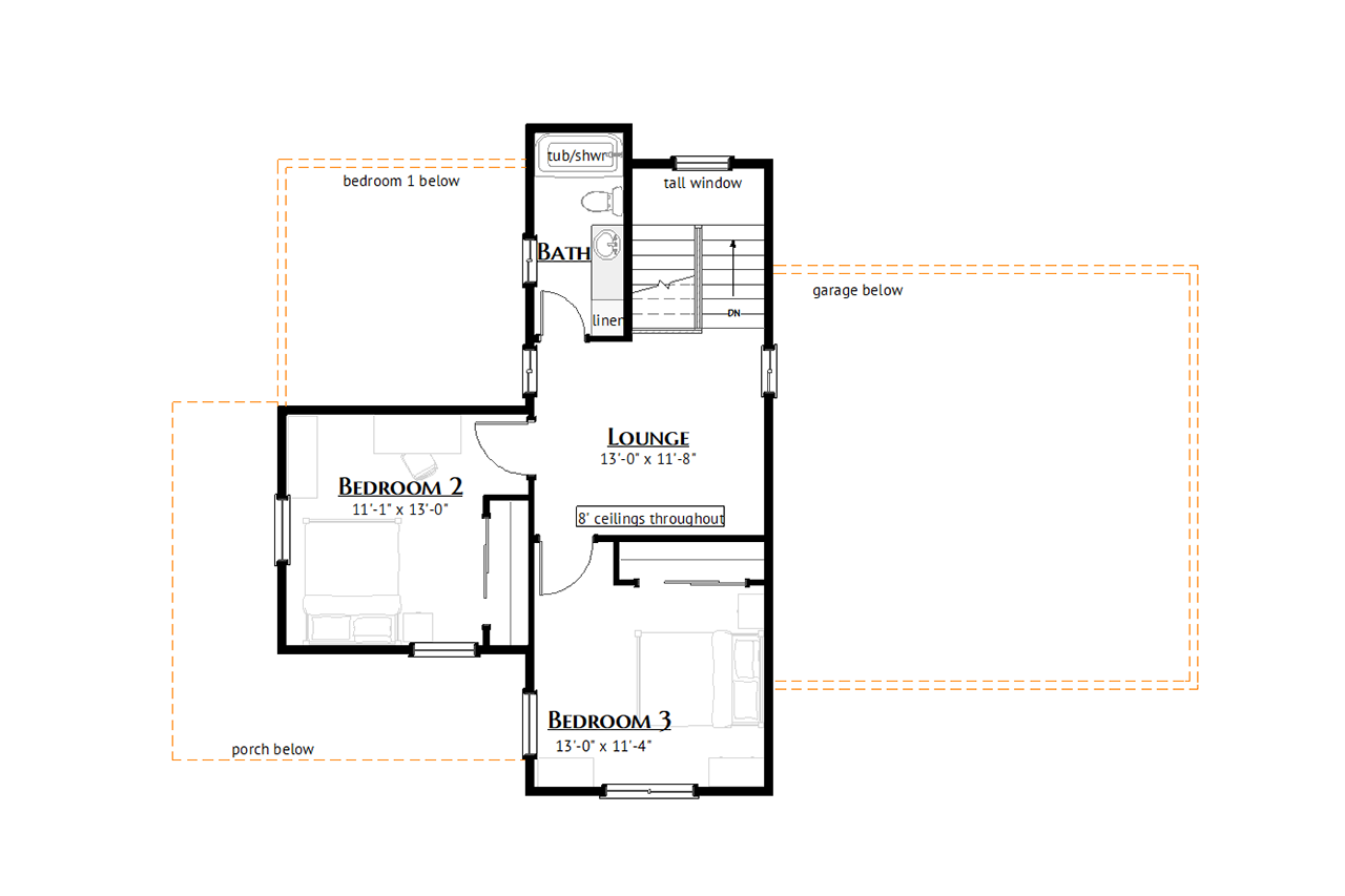 Secondary Image - Farmhouse House Plan - Quincy 19629 - 2nd Floor Plan
