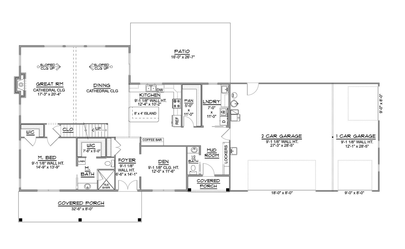 Farmhouse House Plan - 68309 - 1st Floor Plan