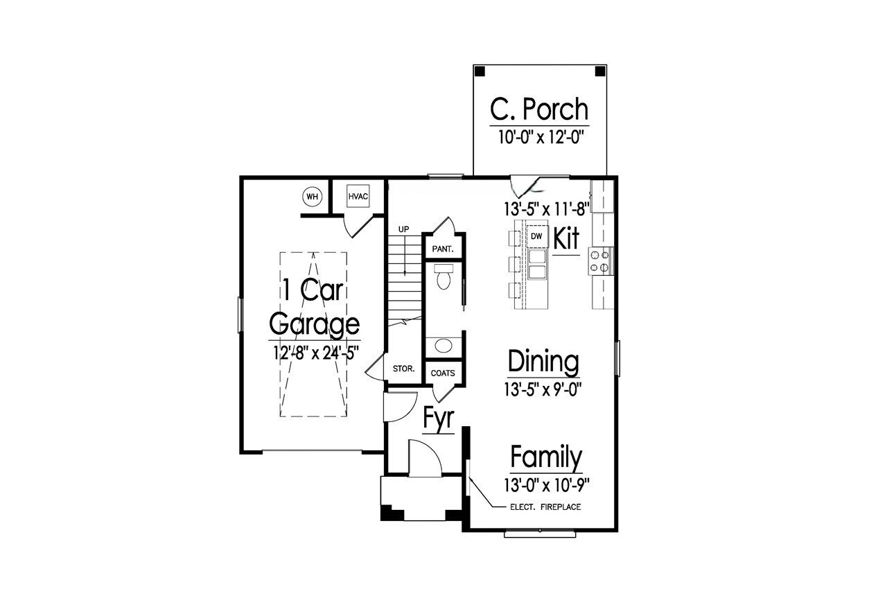 Modern House Plan - 23955 - 1st Floor Plan