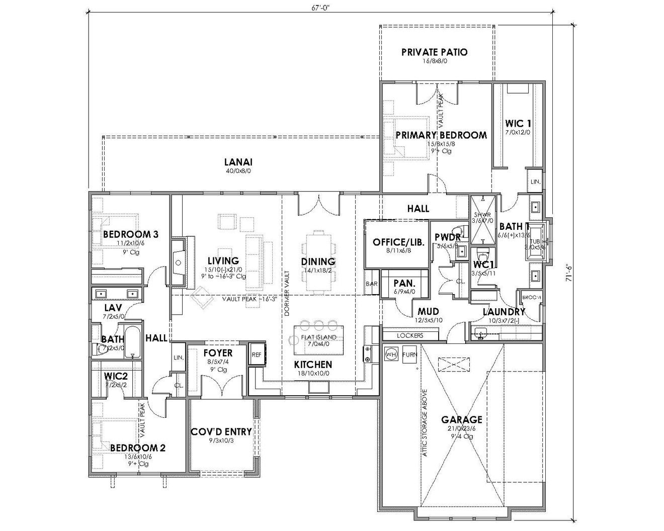 French Country House Plan - Harper II 13615 - 1st Floor Plan