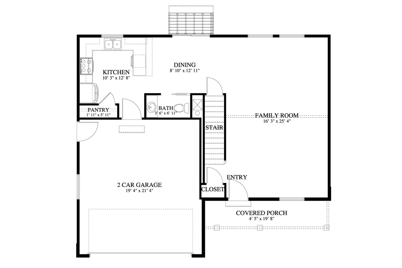 Traditional House Plan - Knowlton 31612 - 1st Floor Plan