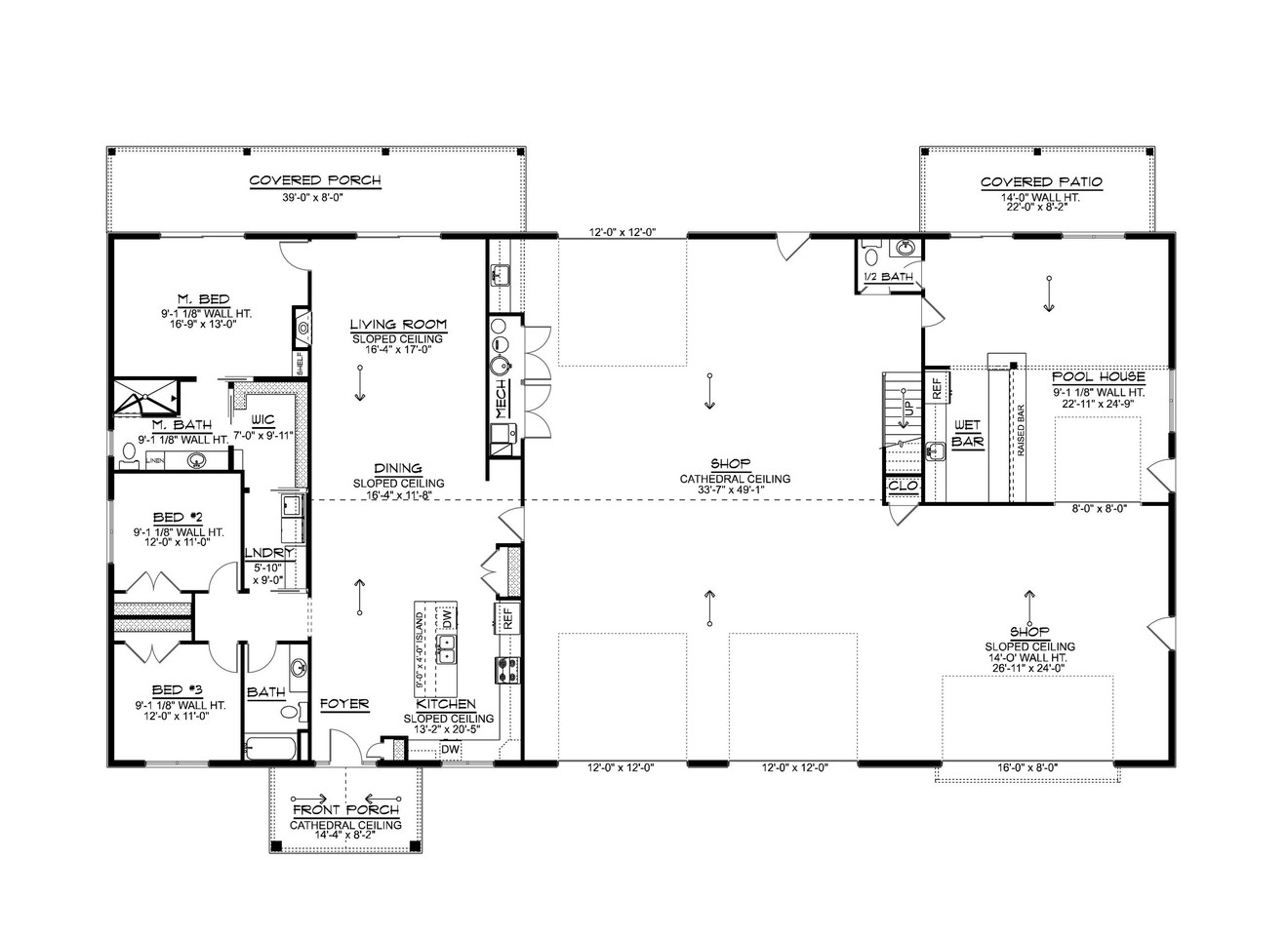 Country House Plan - 86076 - 1st Floor Plan
