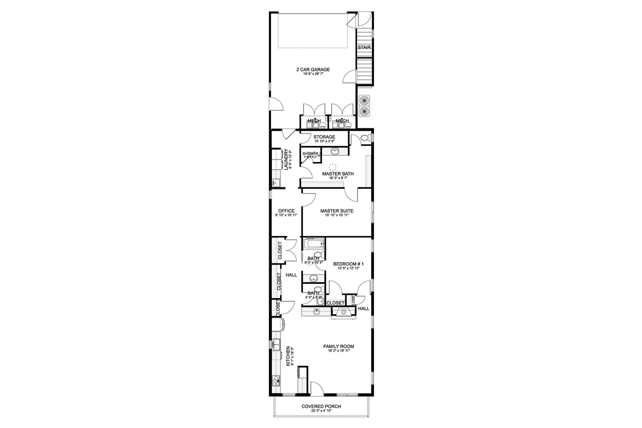 Contemporary House Plan - Wheeler 77262 - 1st Floor Plan