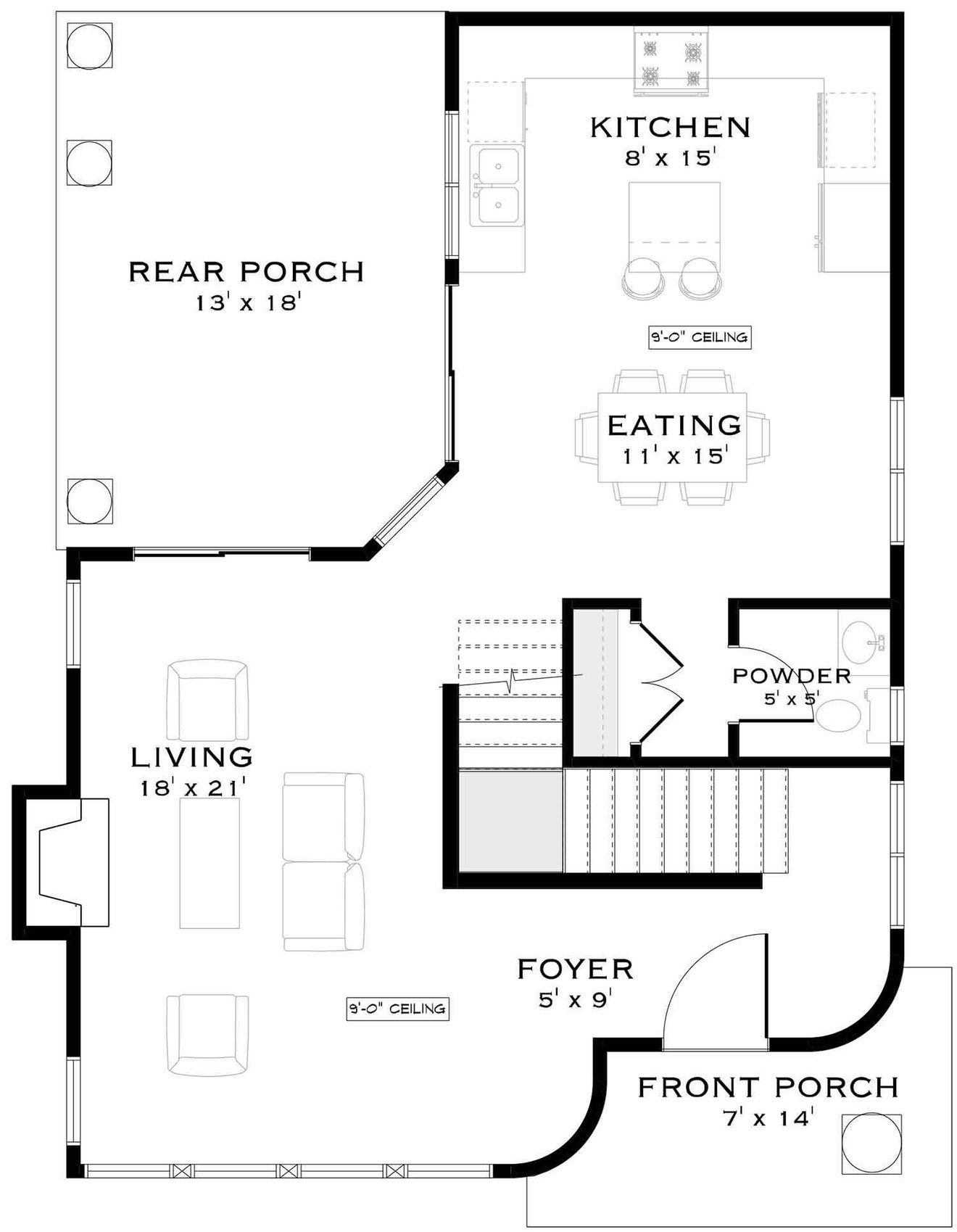 Mediterranean House Plan - Casa Solana 59240 - 1st Floor Plan