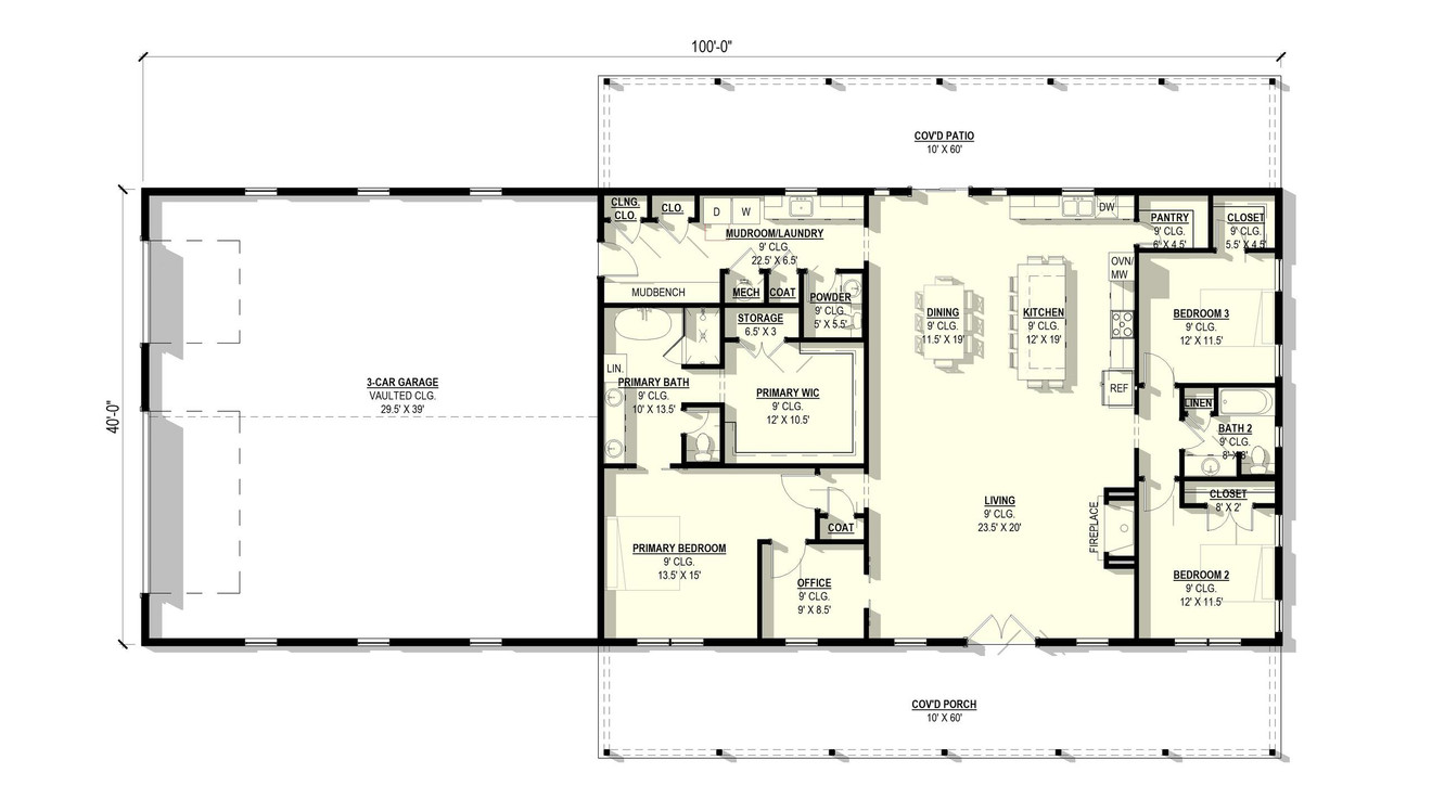 Country House Plan - Hebe 74003 - 1st Floor Plan