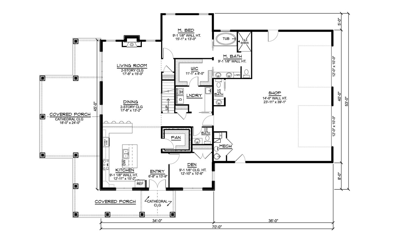 Farmhouse House Plan - 94691 - 1st Floor Plan