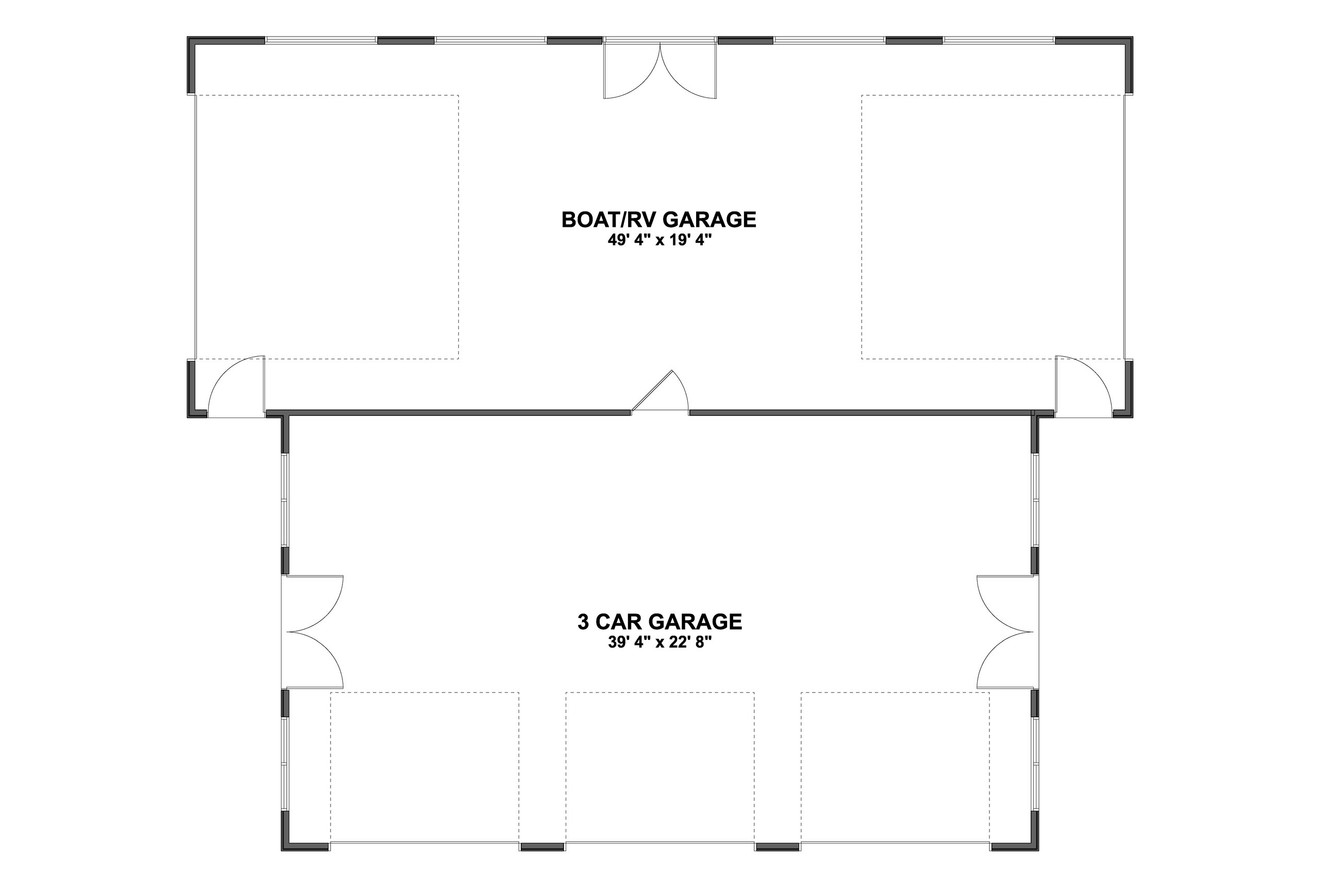 Shingle-Style House Plan - Bailey Garage 81303 - 1st Floor Plan