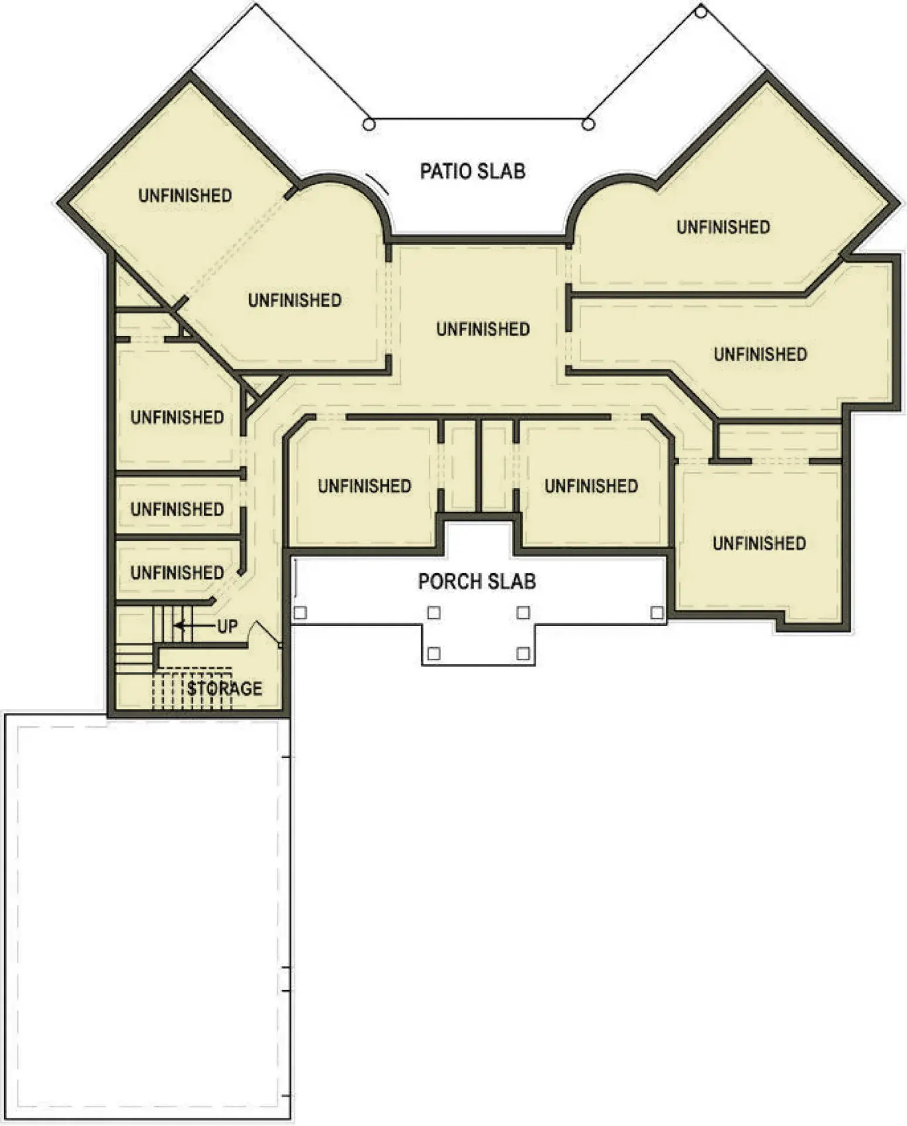Country House Plan - Cova Creek 80645 - Basement Floor Plan