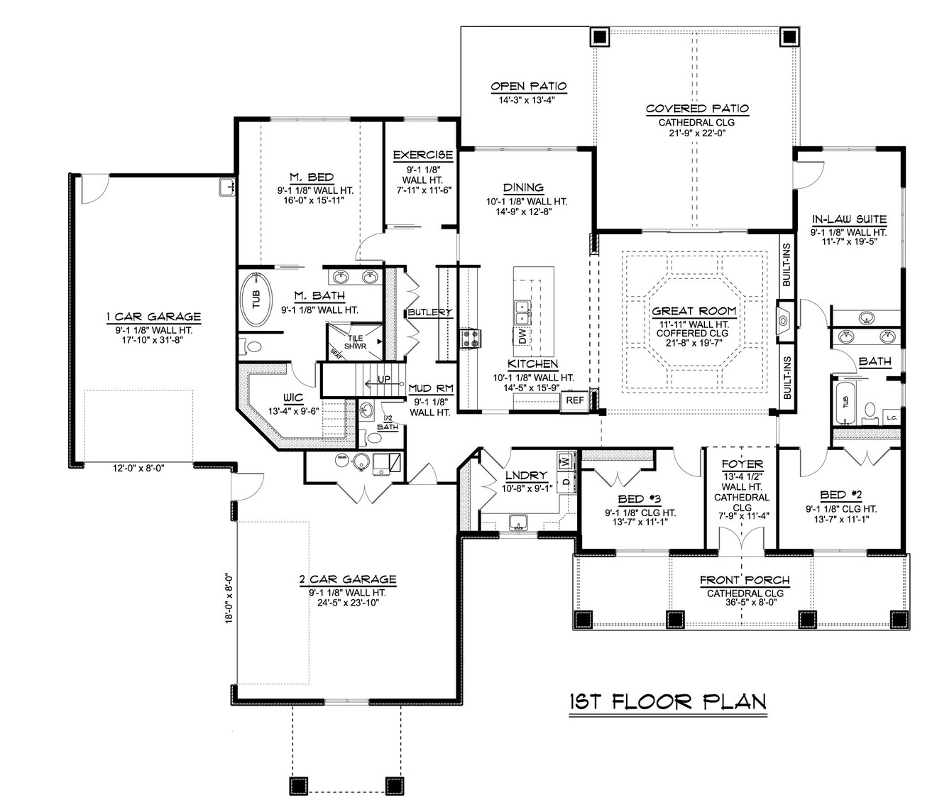 Country House Plan - 49248 - 1st Floor Plan