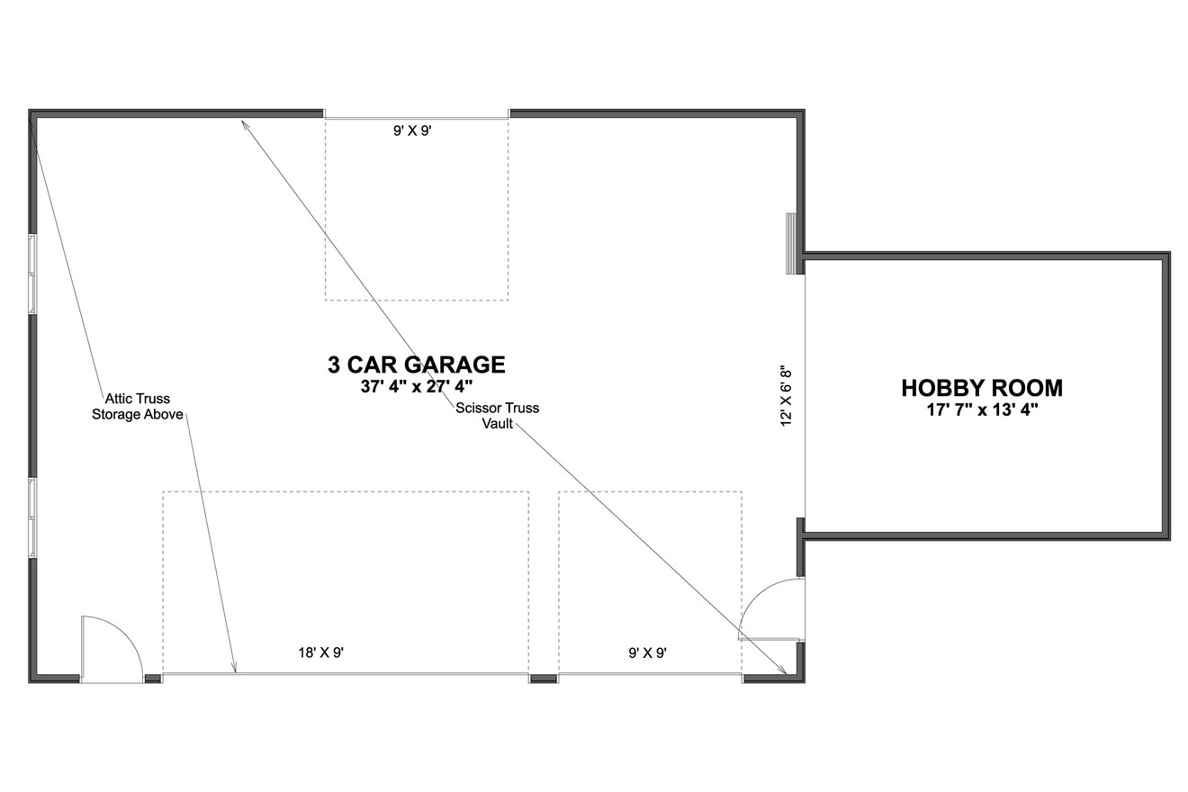 Traditional House Plan - Jason Garage 42769 - 1st Floor Plan