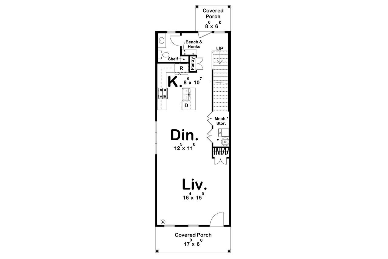 Traditional House Plan - Littlewood 10603 - 1st Floor Plan