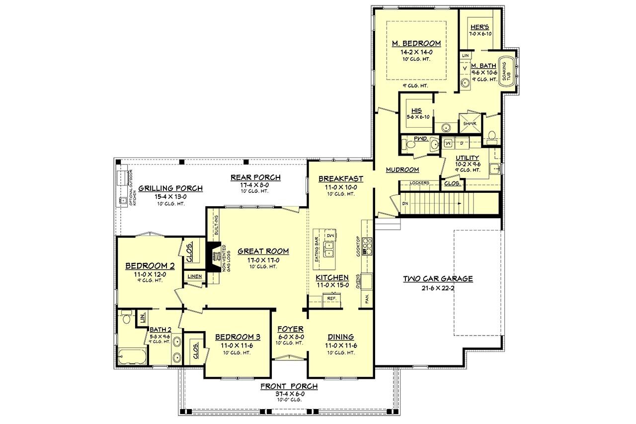 Classic House Plan - Rockford 66955 - Optional Floor Plan