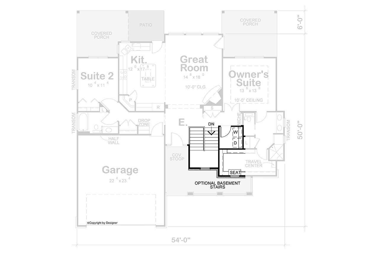 Ranch House Plan - Crocket 27522 - Optional Floor Plan
