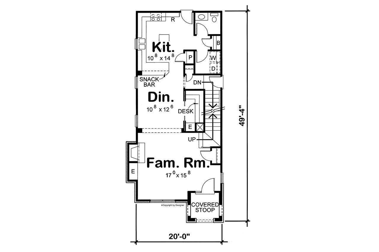 French Country House Plan - Edinburg 93330 - 1st Floor Plan