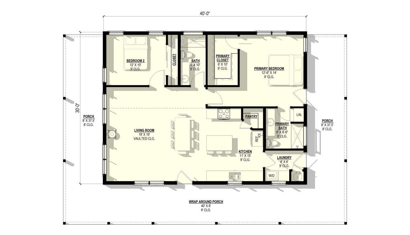 Country House Plan - Locust 89691 - 1st Floor Plan