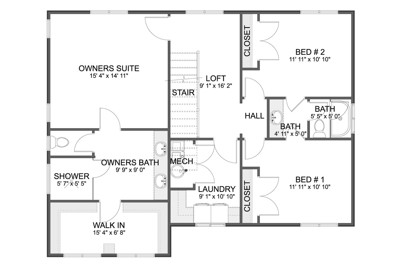 Secondary Image - Farmhouse House Plan - Robyn 36242 - 2nd Floor Plan