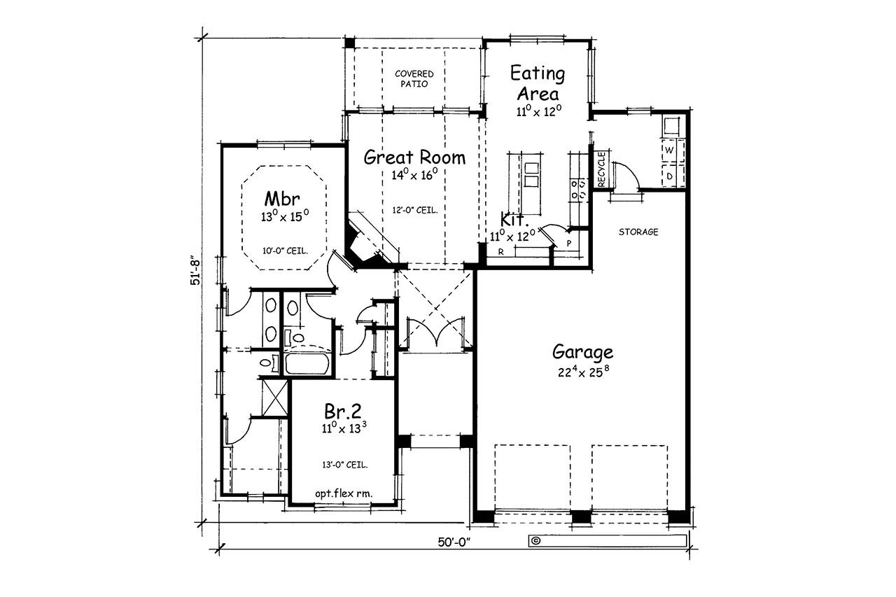 French Country House Plan - Milano Showcase 43578 - 1st Floor Plan