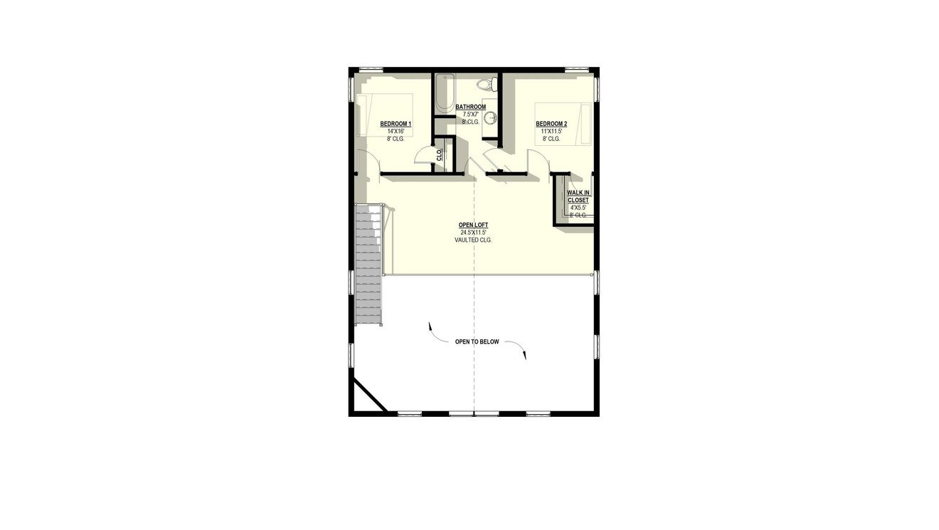 Secondary Image - Country House Plan - Pinecrest 40917 - 2nd Floor Plan
