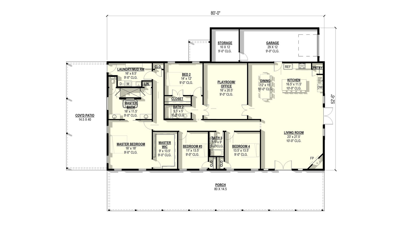 Country House Plan - Hickory 39278 - 1st Floor Plan