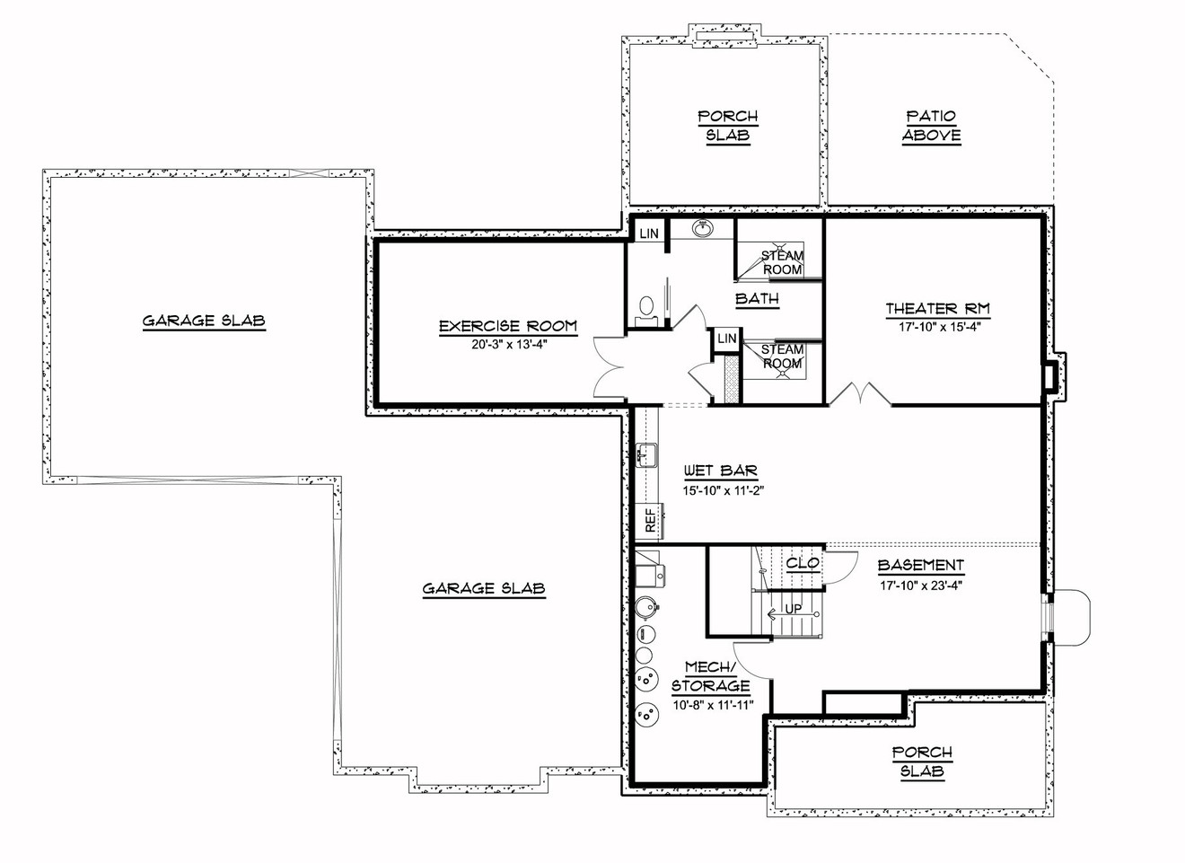 Farmhouse House Plan - 37128 - Basement Floor Plan