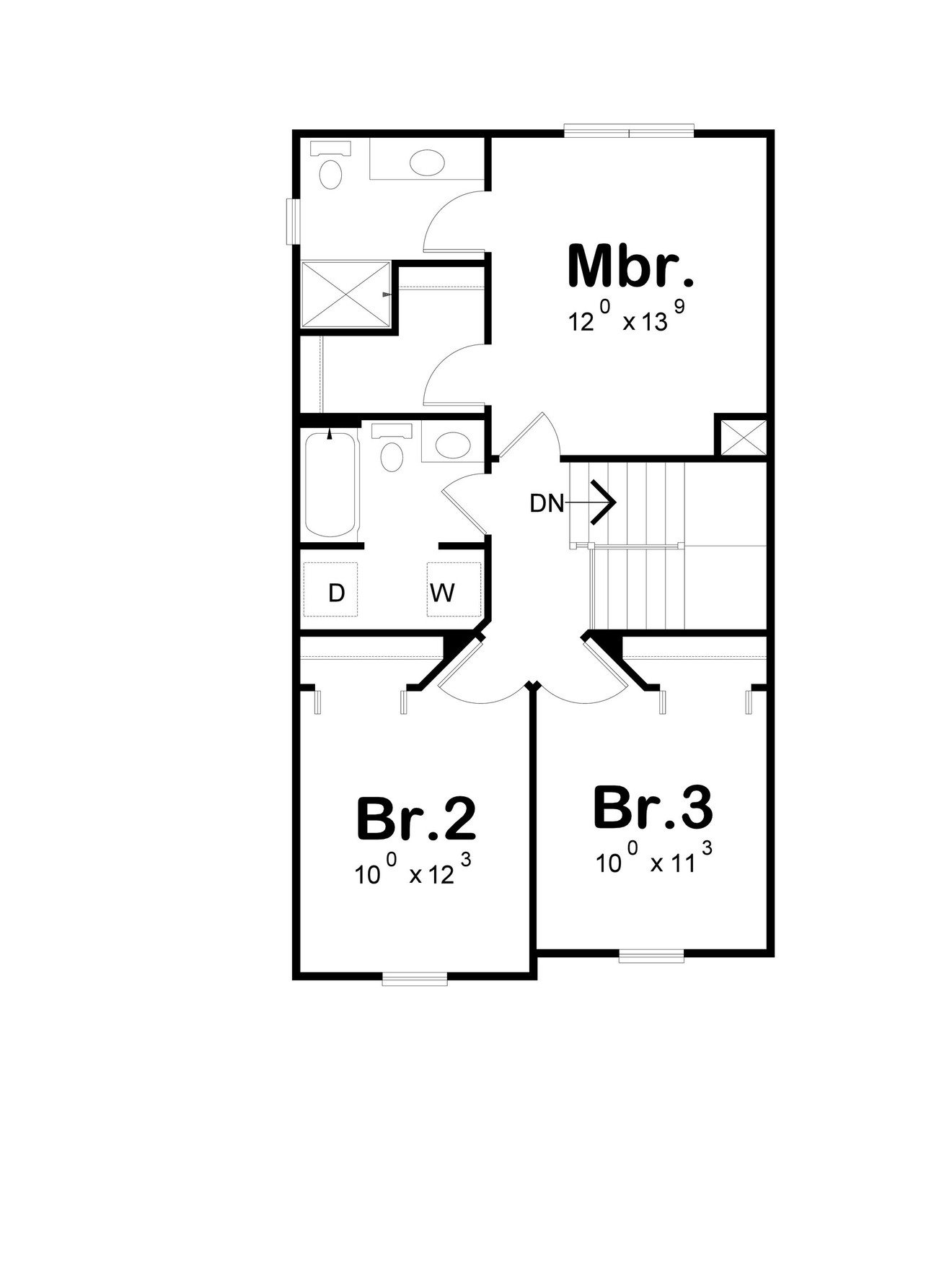 Secondary Image - Traditional House Plan - JoAnn 47477 - 2nd Floor Plan