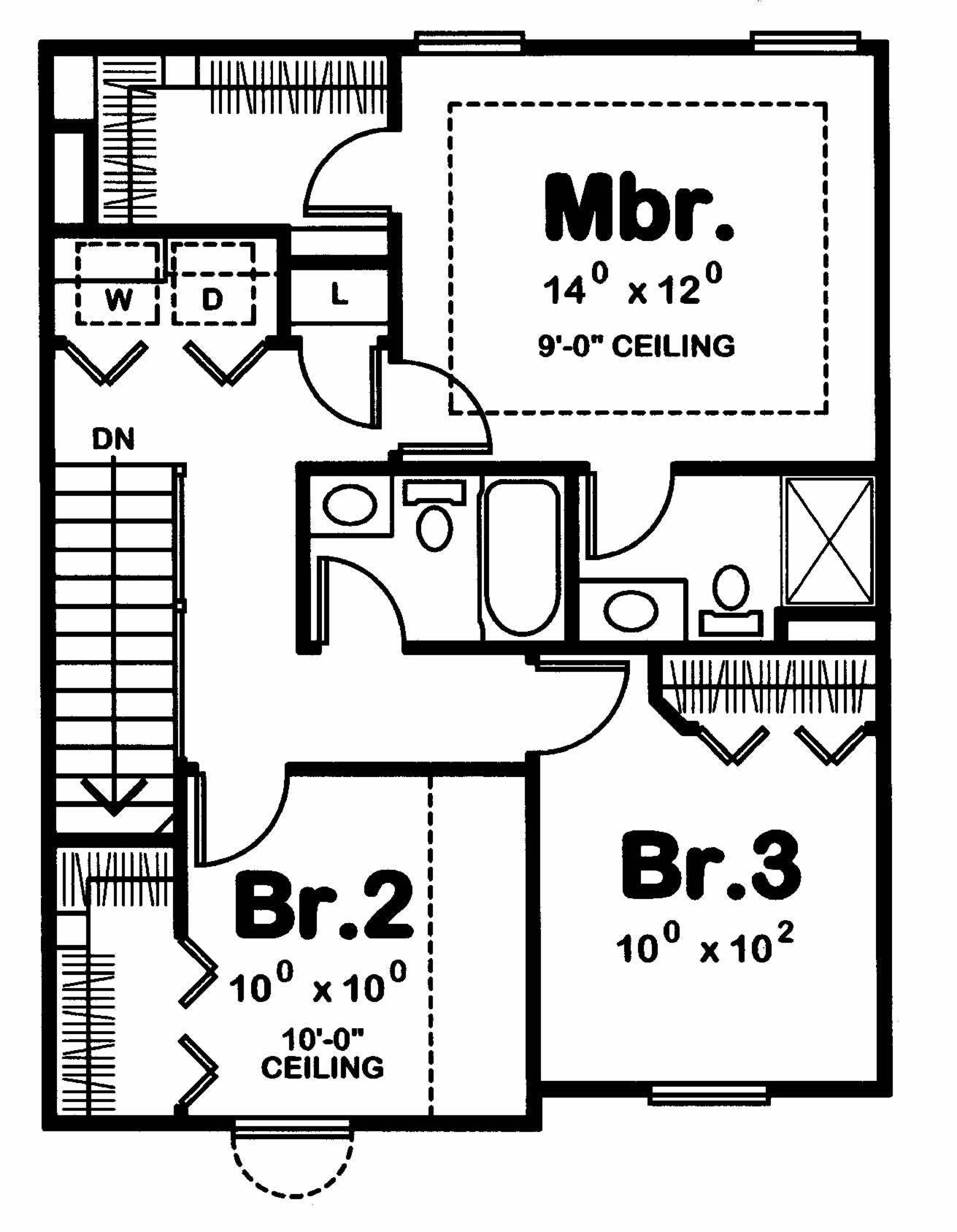 Secondary Image - Farmhouse House Plan - Copeland Modern Farmhouse 59027 - 2nd Floor Plan