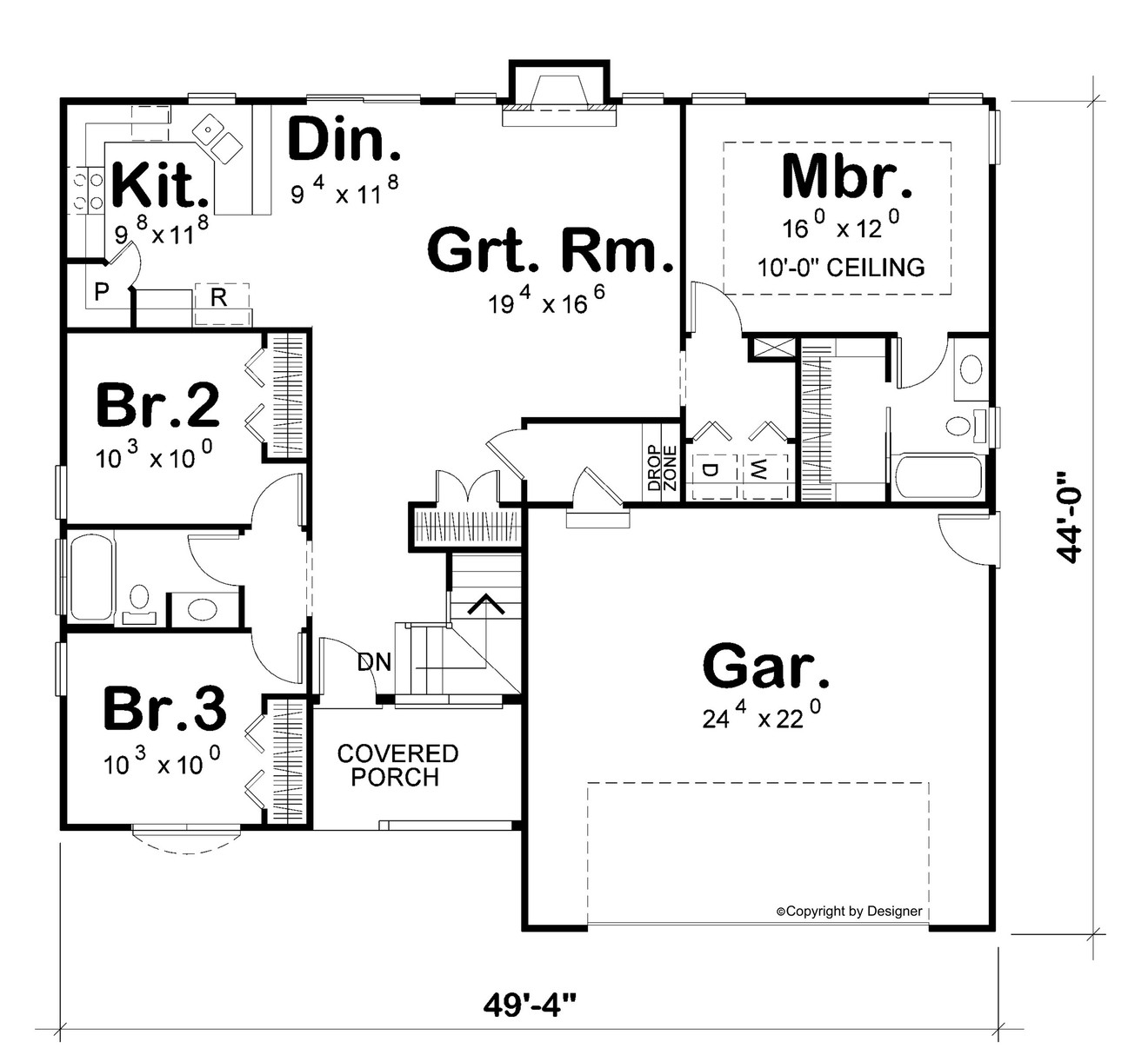 Farmhouse House Plan - Tollefson Modern Farmhous 97065 - 1st Floor Plan