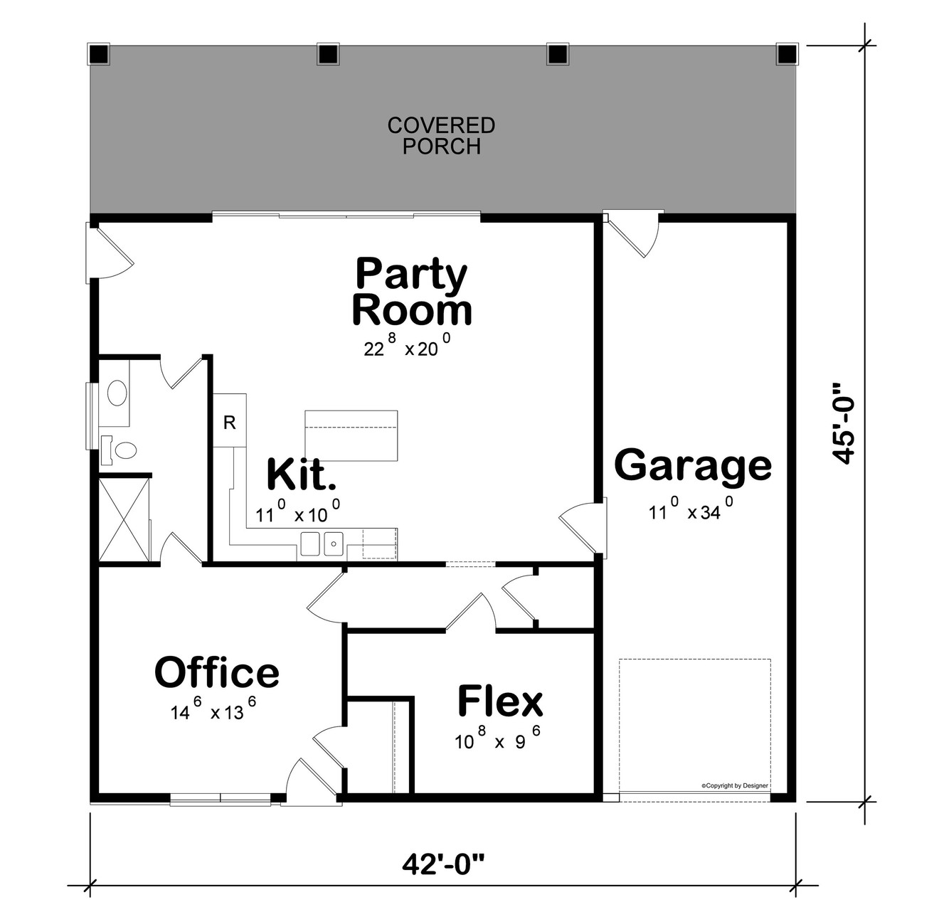 Modern House Plan - Maple 94428 - 1st Floor Plan