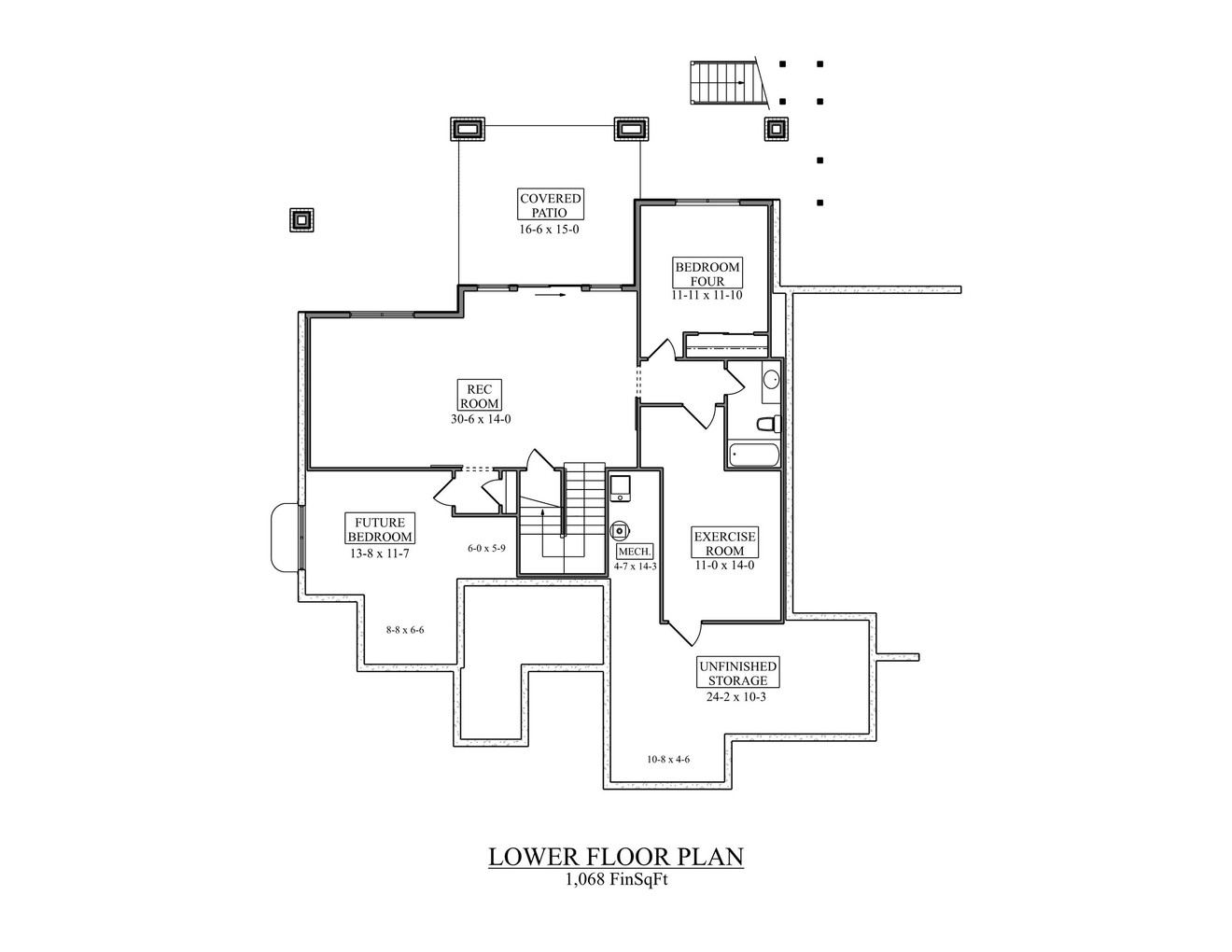 Craftsman House Plan - Gillian 69458 - Basement Floor Plan