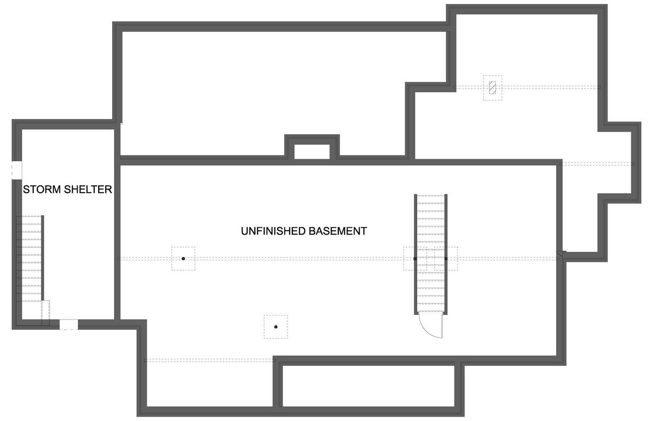 Farmhouse House Plan - Beatrice 54313 - Basement Floor Plan