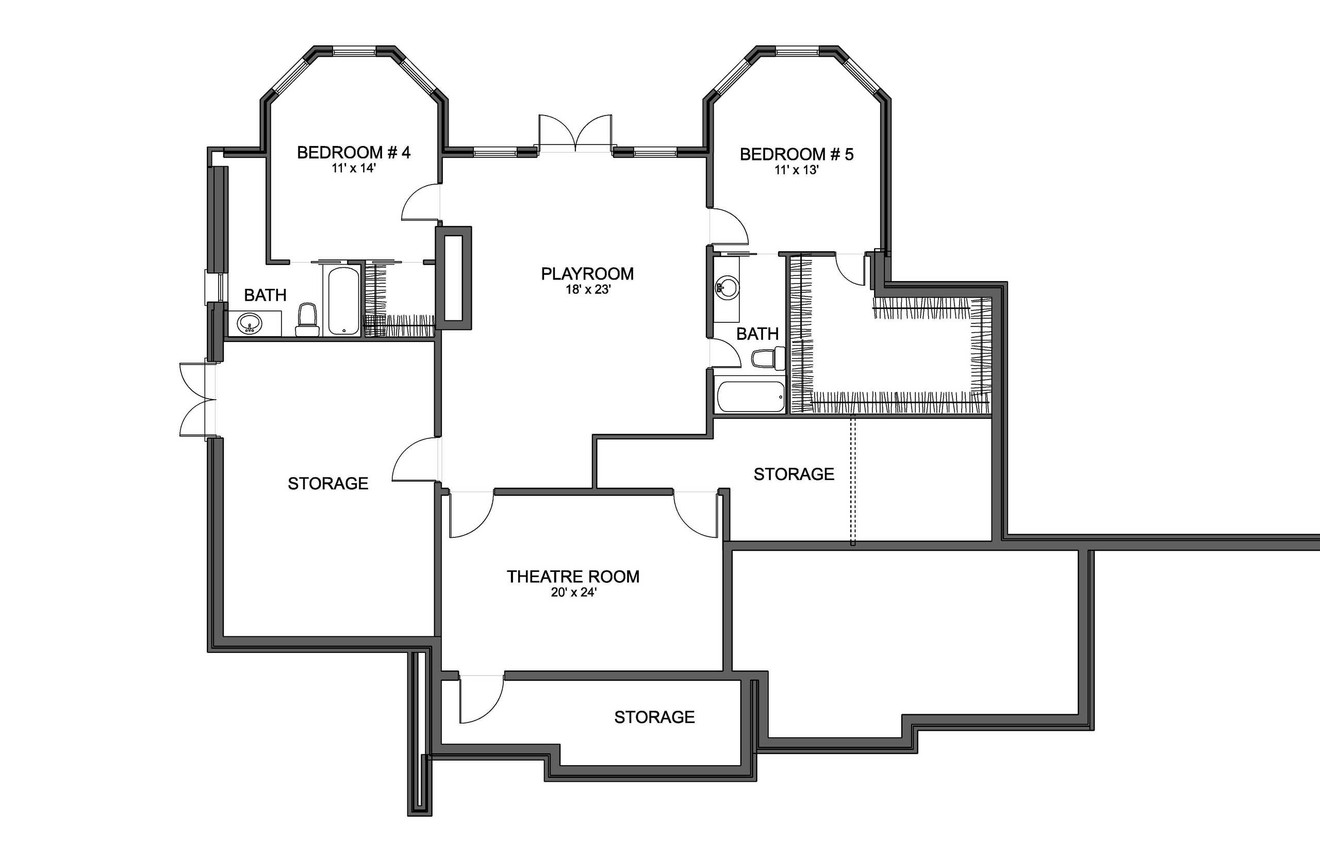 Craftsman House Plan - 87306 - Basement Floor Plan