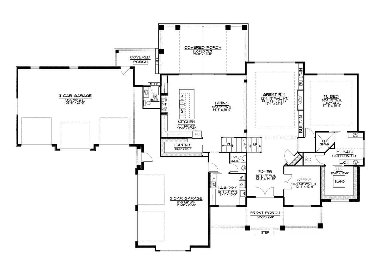 Farmhouse House Plan - 41070 - 1st Floor Plan