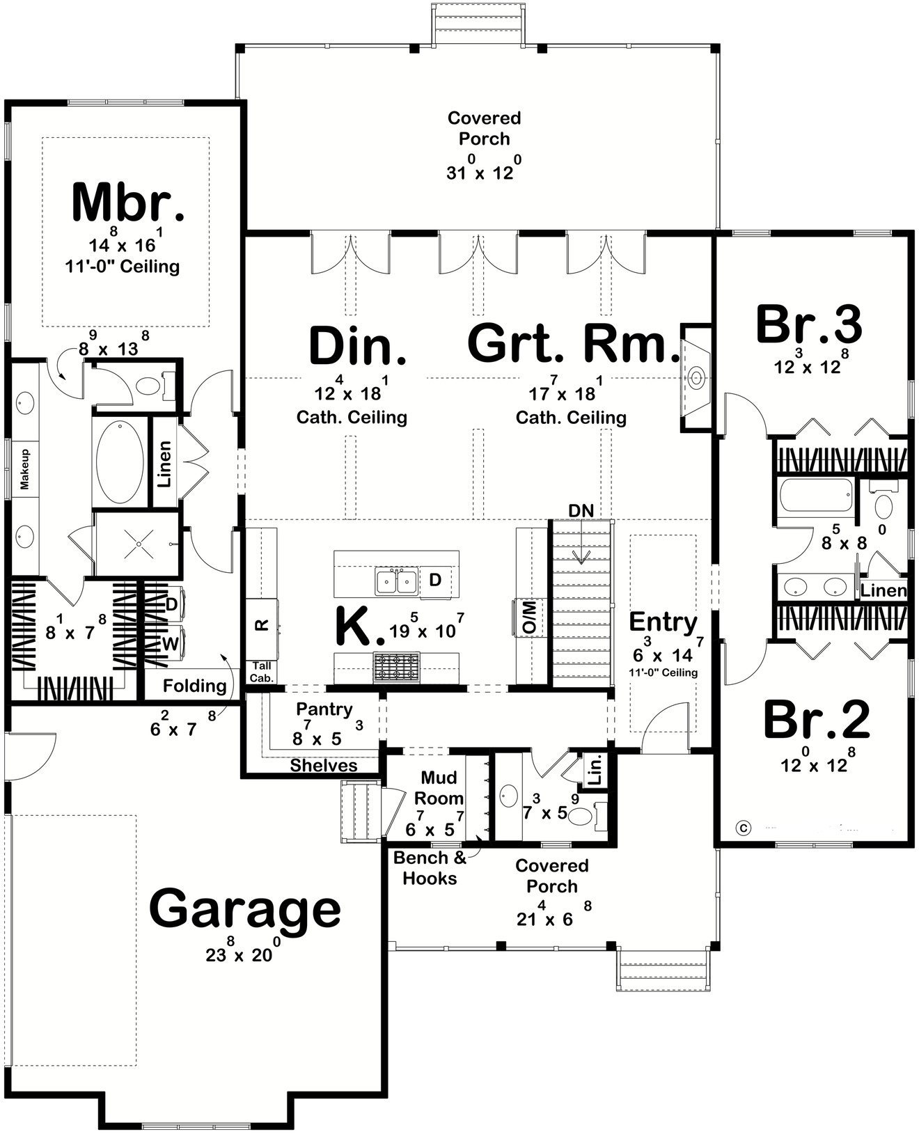 Farmhouse House Plan - Waybright Woods 70157 - Optional Floor Plan