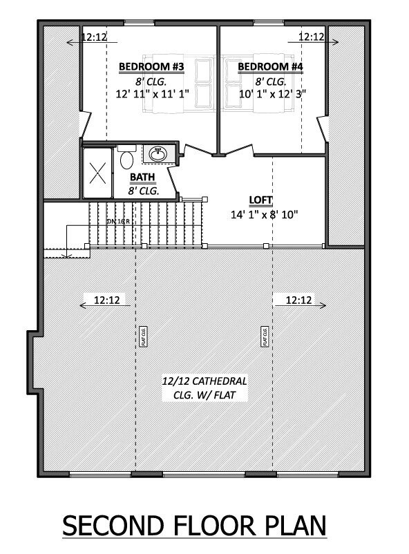 Farmhouse House Plan - 63164 - 2nd Floor Plan