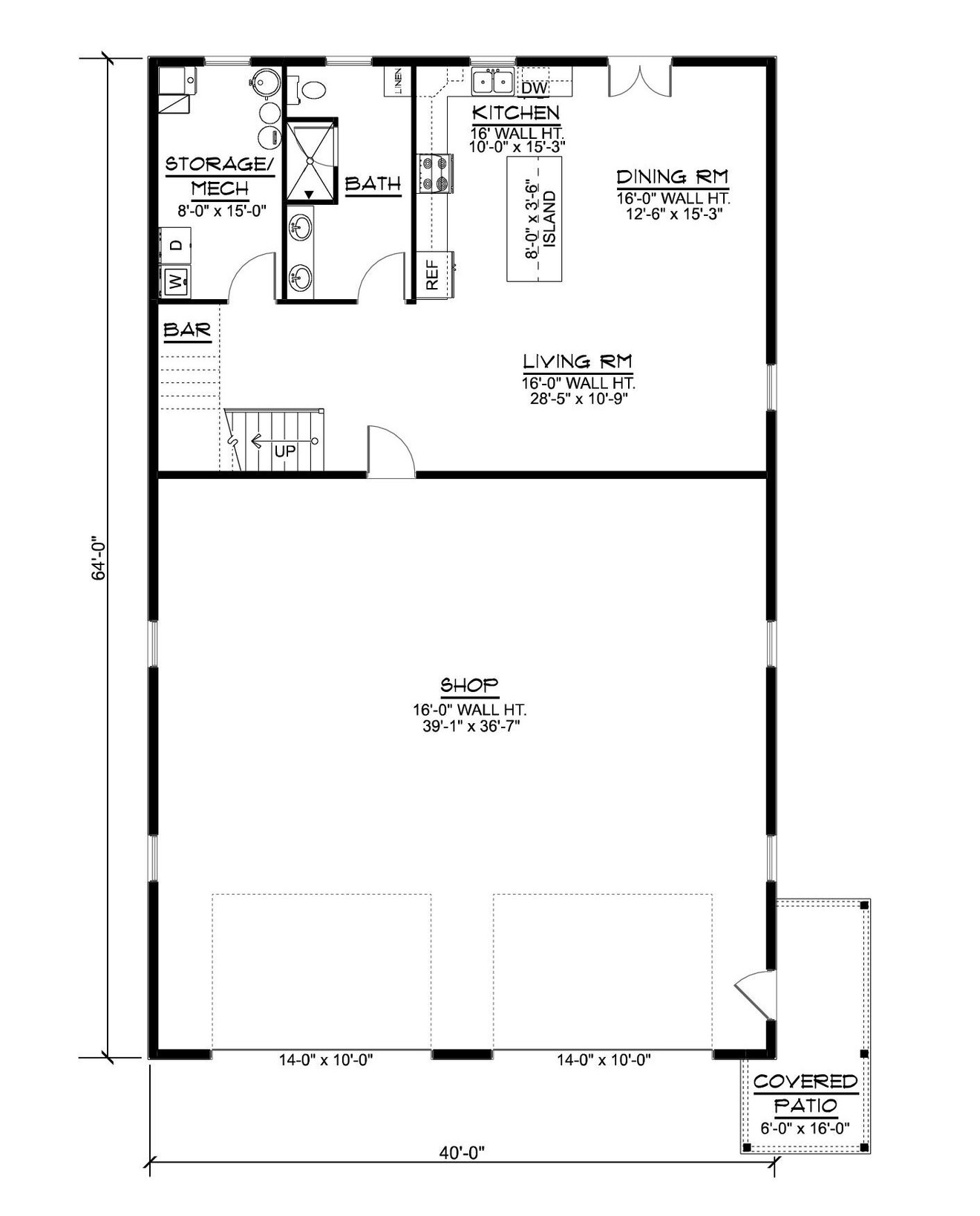 Country House Plan - 60698 - 1st Floor Plan