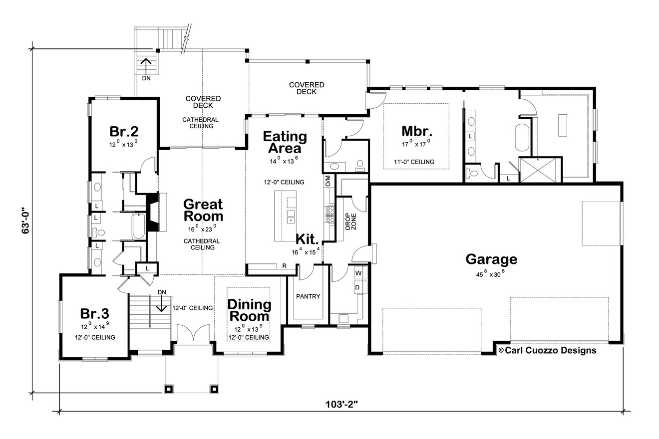 Modern House Plan - Evan Rae Estate 77599 - 1st Floor Plan