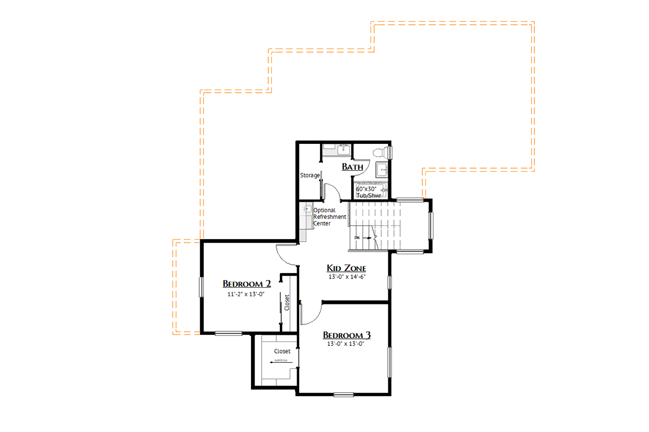 European House Plan - Meridian 29161 - 2nd Floor Plan