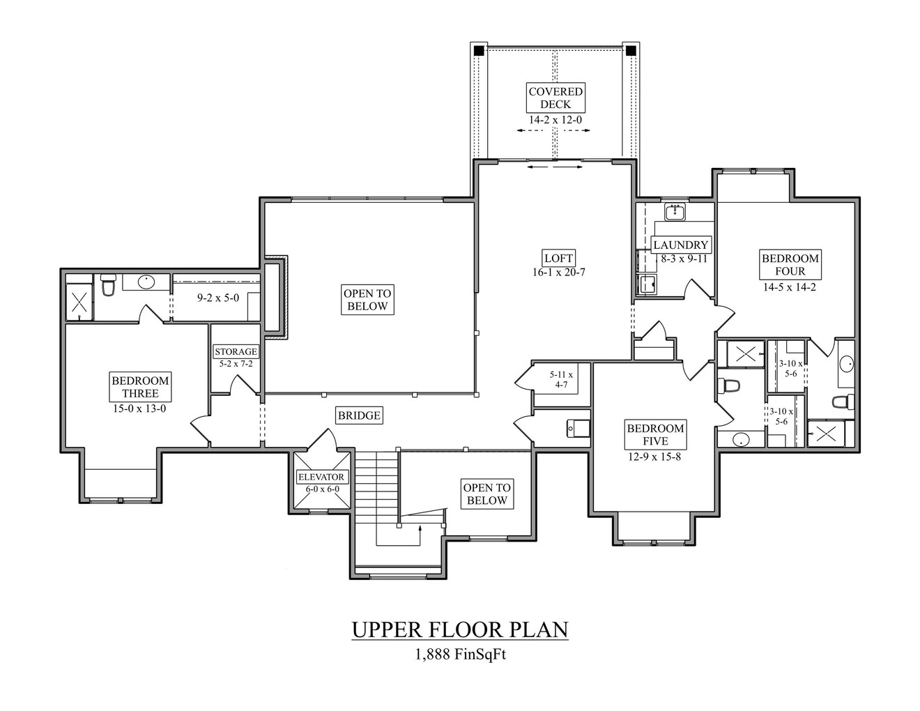Secondary Image - Craftsman House Plan - Blacktail Meadow II 72913 - 2nd Floor Plan