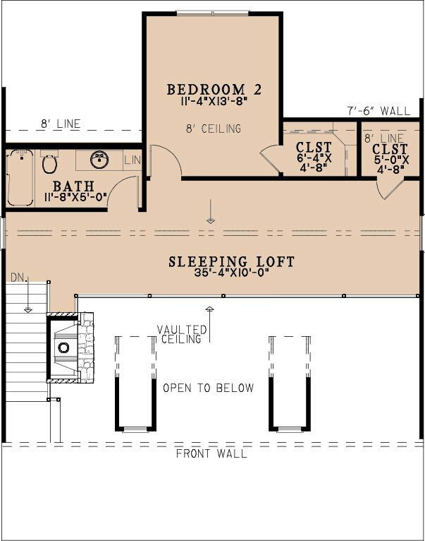 Secondary Image - Farmhouse House Plan - Cedar Ridge 53064 - 2nd Floor Plan
