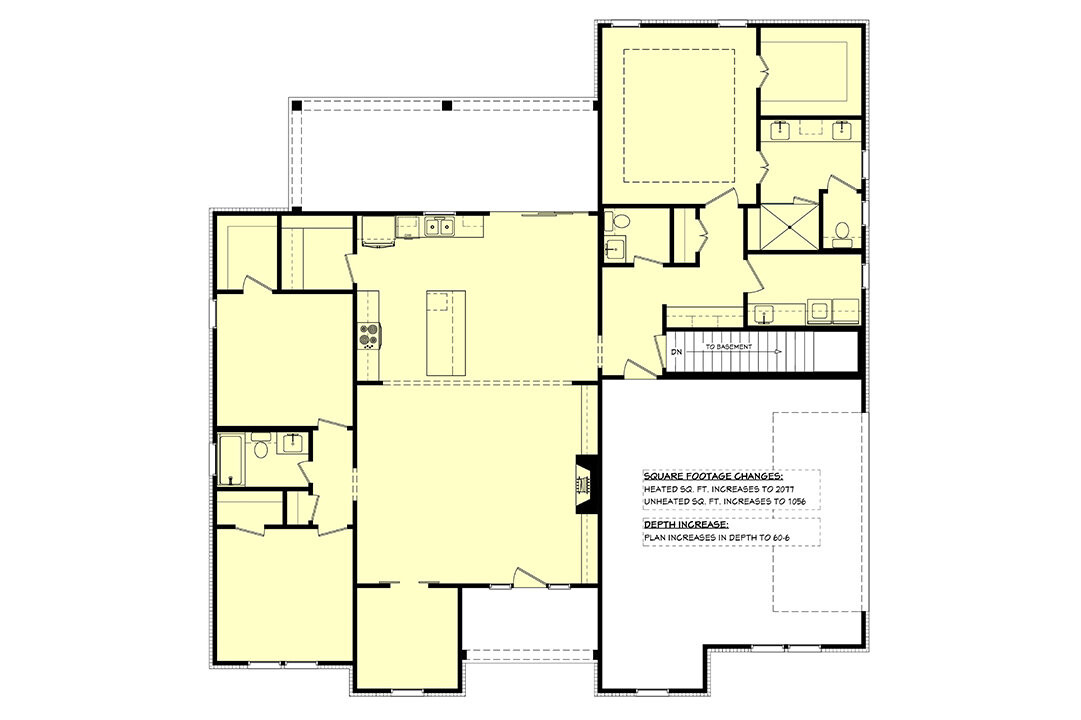 Farmhouse House Plan - Charter Oak 76599 - Optional Floor Plan