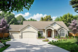 Ranch House Plan - 10078 - Front Exterior