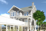 Cape Cod House Plan - Landmark 11634 - Rear Exterior