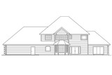 Classic House Plan - Kersley 12358 - Rear Exterior