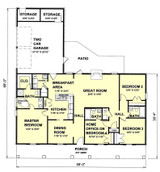 Traditional House Plan - 12837 - 1st Floor Plan