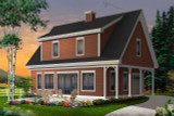 Cape Cod House Plan - The Saddlery 2 13333 - Right Exterior