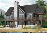 Craftsman House Plan - The Lakeshore 13858 - Rear Exterior