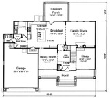 Country House Plan - The Wentcroft II 13871 - 1st Floor Plan