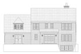 Tudor House Plan - Cadillac 14275 - Rear Exterior