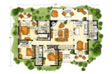 Lodge Style House Plan - Sheridan 14350 - 1st Floor Plan