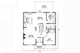 Saltbox House Plan - Hanover 15417 - 1st Floor Plan